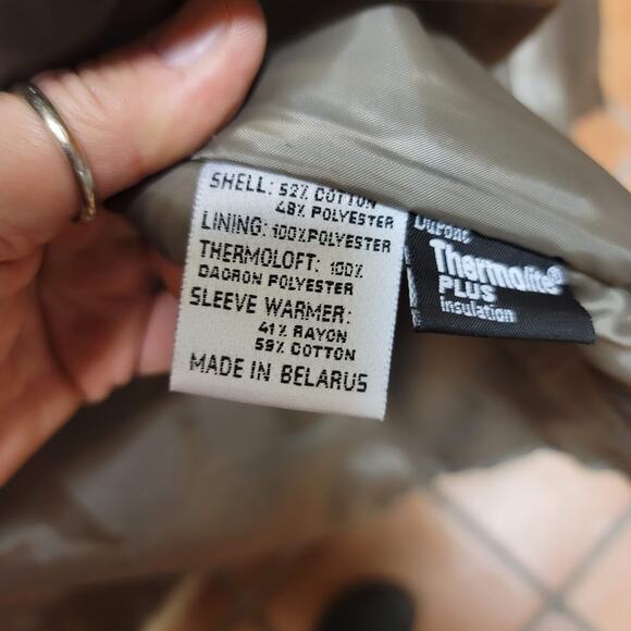 Saxton Hall Size 16.5 Women's Classic Trench Coat Belted Thermolite Plus Tan - Picture 6 of 9